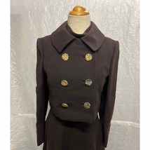 Vintage Women&#39;s Brown Harve Benard 2pc Mock Neck Dress &amp; Jacket Set - $24.74