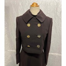 Vintage Women&#39;s Brown Harve Benard 2pc Mock Neck Dress &amp; Jacket Set - £19.60 GBP