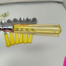 7X Tsp Yellow Vtg Martha Stewart MSE Stainless Acrylic Flatware Lot TeaS... - $24.98