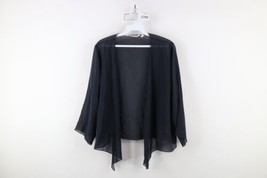 Soft Surroundings Womens Medium Silk Undercover Top Sheer Open Front Cardigan - $44.50