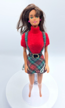 Vintage 1994 Ruffle Fun Teresa Doll &amp; 1995 Barbie Fashion Avenue Red Plaid Skirt - £11.20 GBP
