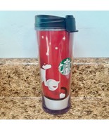 STARBUCKS 2009 Tumbler Christmas Travel MUG 16 oz. Holiday Snow Dog Sled... - $800.15 MXN