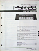 Yamaha PSR-28 Portatone Electronic Keyboard Original Service Manual Booklet - $14.84