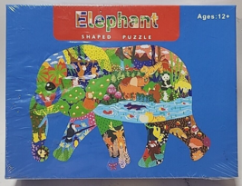 FOREST WORLD JIGSAW PUZZLE - 200 PIECE ELEPHANT SHAPED PUZZLE - NEW IN W... - $17.81