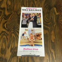  Italian line 1963 sailings brochure cruise ship pamphlet movie photo prop  - €17,15 EUR