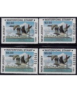New Jersey #17,17b,18,18b $2.50 &amp; $5 1991 State Duck Stamp &quot;Brant &amp; Bran... - £29.87 GBP