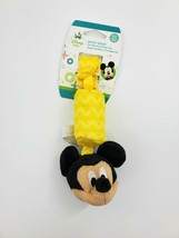 Disney Baby Mickey Mouse On the Go Chime Rattle 6&quot; Plush Stuffed Baby Toy B61 - £7.80 GBP