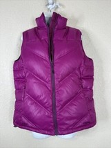 Cabela&#39;s Womens Size M Purple Goose Down Puffer 650 Vest Zippered Pocket - £15.56 GBP