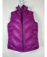 Cabela&#39;s Womens Size M Purple Goose Down Puffer 650 Vest Zippered Pocket - £15.15 GBP