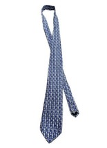 Men’s Barrington Blue Silk Tie Woven Geometric Abstract B2 - $9.89
