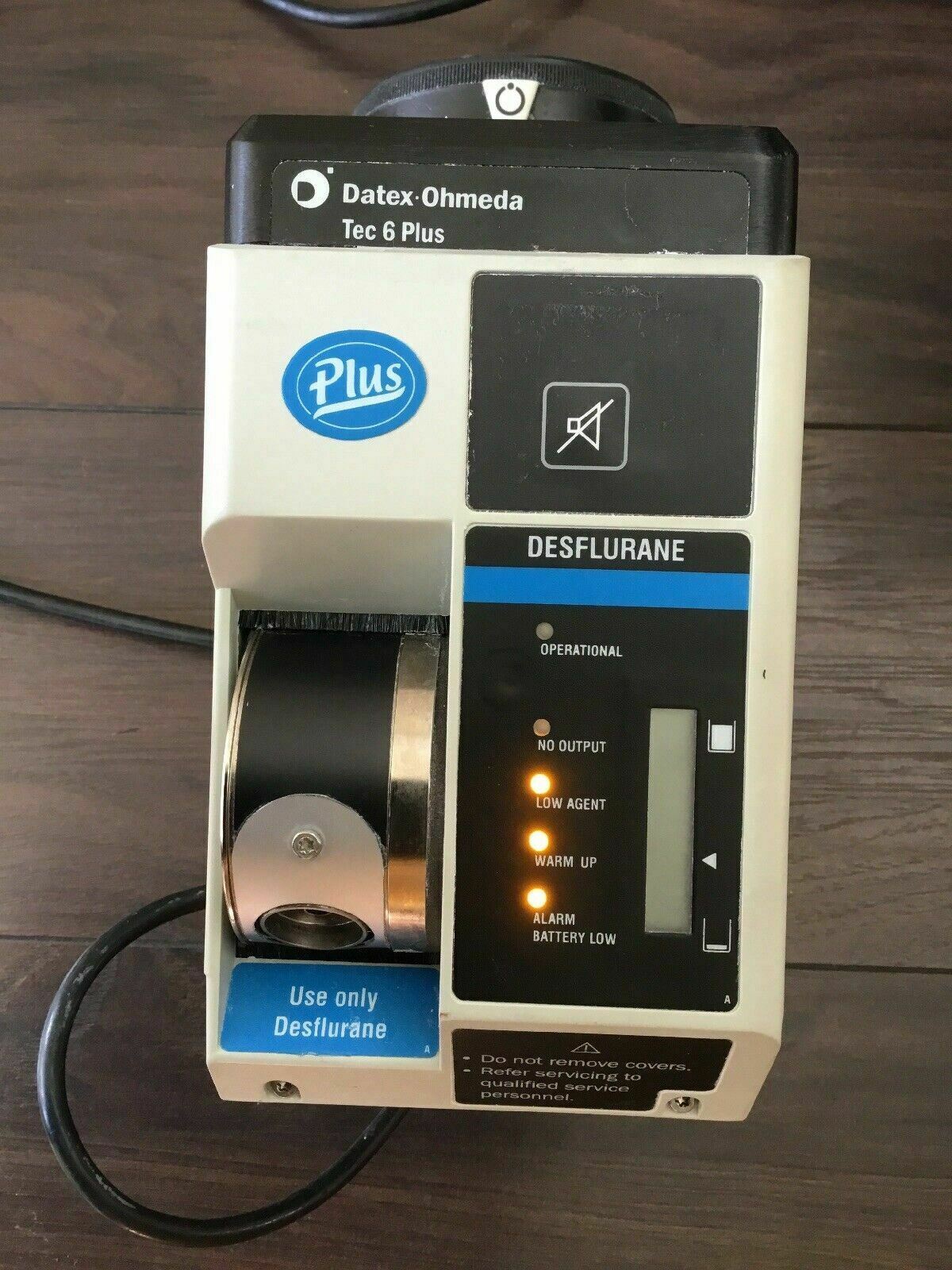 DATEX OHMEDA TEC 6 PLUS LED ELECTRIC DESFLURANE VAPOR ANESTHESIA GAS VET... - $508.39