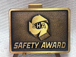 VTG State Highway Administration SHA Safety Award Brass Belt Buckle Reward - £23.35 GBP