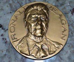 Ronald Reagan, First Inauguration of the West Front,1981, Bronze Medallic Art Me - £39.33 GBP