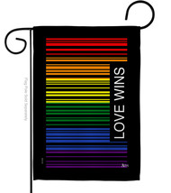 Love Wins Barcode - Impressions Decorative Garden Flag G149687-BO - £15.68 GBP
