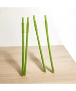 Tupperware Whistle Straws Set of 4 Vintage 11” LONG Reusable Sheer Green... - €11,00 EUR