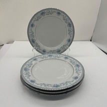 Lot of 4 Noritake Blue Hill China Salad Plate 8&quot; Contemporary Floral Des... - $37.39