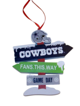 Dallas Cowboys NFL Guide Post Football Helmet Ornament Wood - $11.88