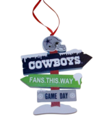 Dallas Cowboys NFL Guide Post Football Helmet Ornament Wood - $218.20 MXN