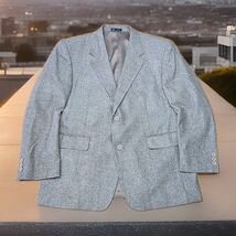 Calvin America Vtg 100% Silk Blazer Suit Jacket Mens 40S Tan Speckled Bu... - $42.57