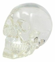 Ebros Clear Translucent Witching Hour Gazing Skull Statue 5.5&quot;L Made Of Acrylic - £32.38 GBP