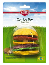 Kaytee Combo Toy Burger Bites: Teeth-Cleaning Wood &amp; Loofah Chew Toy for... - £3.90 GBP+