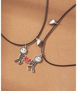 Magnetic Pendant Love Necklaces  - 2 piece Couple Necklaces - Rope Neckl... - £12.89 GBP