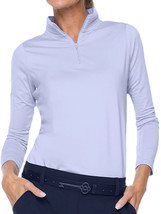 Nwt Ladies Belyn Key Ice Blue Bk Mock Long Sleeve Golf Shirt Xs S M &amp; L - £39.81 GBP