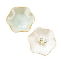 2PCS Lotus Leaf Ring Holder Dish Ceramic Trinket Tray White Light Green - €9,85 EUR 2PCS Lotus Leaf Ring Holder Dish Ceramic Trinket Tray White Light Green - €9,85 EUR