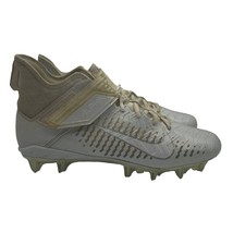 Nike Alpha Menace Pro 2 Mid Football Lacrosse Cleats White Chrome Mens 9.5 - £29.60 GBP