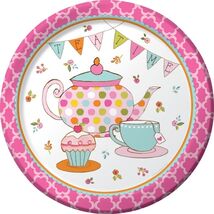 Tea Time Party Dinner Plates (8) - Birthday Party Supplies - $3.45