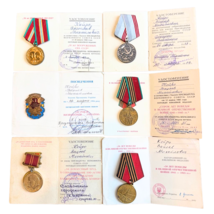 Lot 6 Orders Award Veteran Jubilee Anniversary WW2 Medals With Docs One ... - $29.00