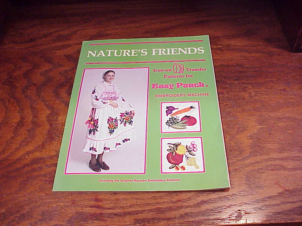 Easy Punch Embroidery Nature's Friends Iron-On Transfer Patterns Book, no. 8402 - $7.95
