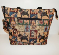 Alfagear Faithful Companion Tapestry Dog Shoulder Bag Zippered Tote Coin... - £15.17 GBP