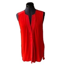 Banana Republic Women&#39;s Orange Sleeveless V-Neck Top M - $14.85