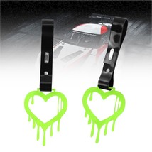 2Pcs JDM Drippy Heart Green TSURIKAWA Ring Train Handle Black Strap Charm Drift - £17.07 GBP