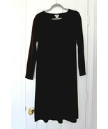 Eileen FIsher Dark Purple/Black  Wool long Sleeve A Line Dress,size Small - $1,223.09 MXN