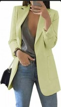 Cnkwei Womens Casual Blazers Open Front Long Sleeve Lapel Collar Work Of... - £61.50 GBP