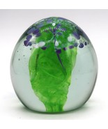 Vtg Purple Flower Paperweight Stunning Blown Glass Maybe Kerry Glass Ire... - $34.99