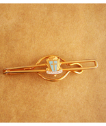 Vintage graduate enamel cross tie clip - Pastor gift - golden religious ... - £51.95 GBP