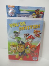 Paw Patrol 8 Party Celebration Invitations + Thank you Postcards Nickelo... - £3.88 GBP