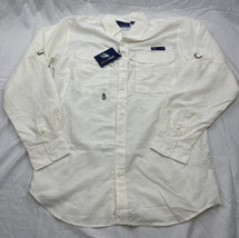 Spicy Tuna Mens Fishing Shirt Medium M White Long Sleeve Vented Button  NWT - £14.99 GBP