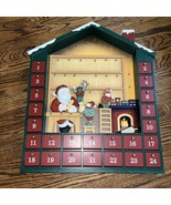 Advent Calendar Santa&#39;s Workshop Christmas Wood Compartment 24&quot; Costco K... - $108.90