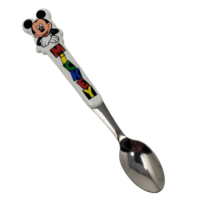 Disney Mickey Mouse Infant Feeding Spoon 6 in Stainless Mickey&#39;s Stuff for Kids - £11.86 GBP