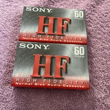 Sony HF type Normal Bias Recording Blank Audio Cassette Tapes 60 minutes 2 Pack - £7.82 GBP