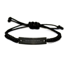 Lovely Soccer Mom Black Rope Bracelet,  You have taught me what it means to be a - £19.42 GBP