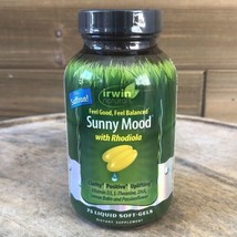 Irwin Naturals Sunny Mood with Rhodiola 75 Sgels New Sealed Exp 05/2024 - $21.49