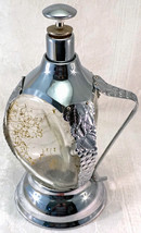 Vintage Art Deco Grapes Wine Decanter How Dry I Am Music Box Glass &amp; Chrome - £40.05 GBP