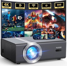 [Electric Focus/Auto Keystone] Projector with WiFi and Bluetooth, Native... - $456.68