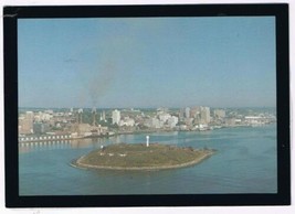 Nova Scotia Postcard Halifax Georger&#39;s Island Halifax Harbour Aerial View - £2.24 GBP