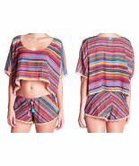 $140 Ale Alessandra Bahia Swim Cover Up Top X Small / Small Beaded Croch... - $36.73